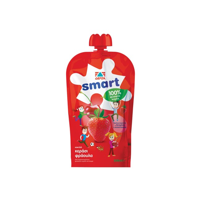 Δέλτα Smart Φυσικός Χυμός Κεράσι Φράουλα 200ml
