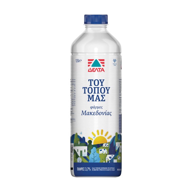Δέλτα Του Τόπου μας Γάλα Πλήρες Υψηλής Παστερίωσης 3,7% Λιπαρά 1,5lt