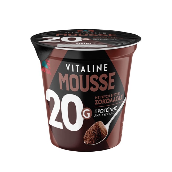 Δέλτα Vitaline Mousse Με Γεύση Μαύρη Σοκολάτα 200gr