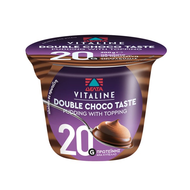 Δέλτα Vitaline Pudding Διπλή Σοκολάτα 200g