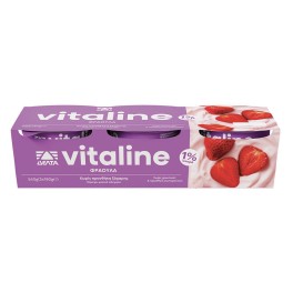 Δέλτα Vitaline Φράουλα 3x180gr
