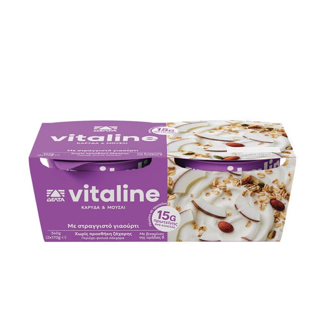 Δέλτα Vitaline Καρύδα Muesli 2x170gr