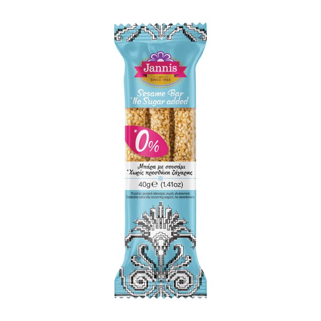 Jannis Μπάρα Με Σουσάμι 40gr 0% Ζάχαρη Jannis Μπάρα Με Σουσάμι 40gr 0% Ζάχαρη
