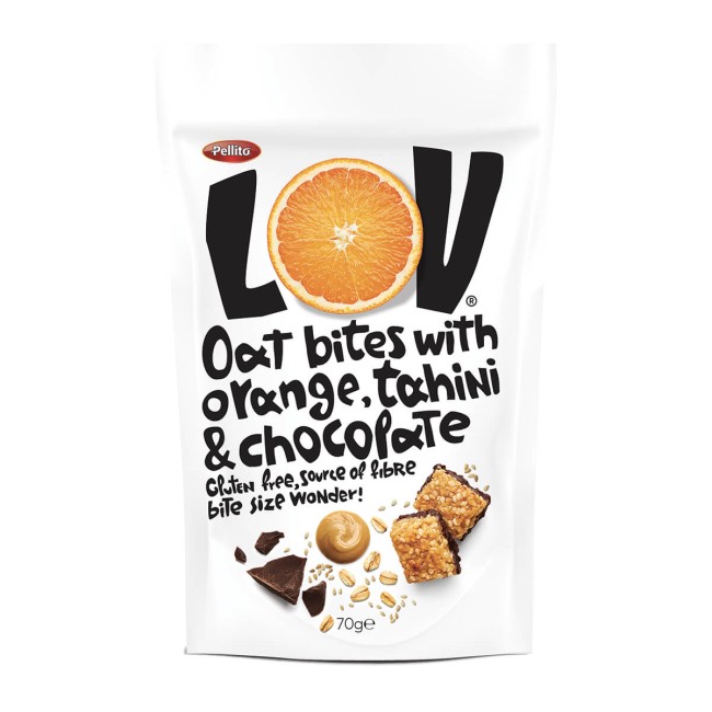 Pellito Lov Bites Πορτοκάλι, Βρώμη, Ταχίνι & Σοκολάτα 70g Pellito Lov Bites Πορτοκάλι, Βρώμη, Ταχίνι & Σοκολάτα 70g