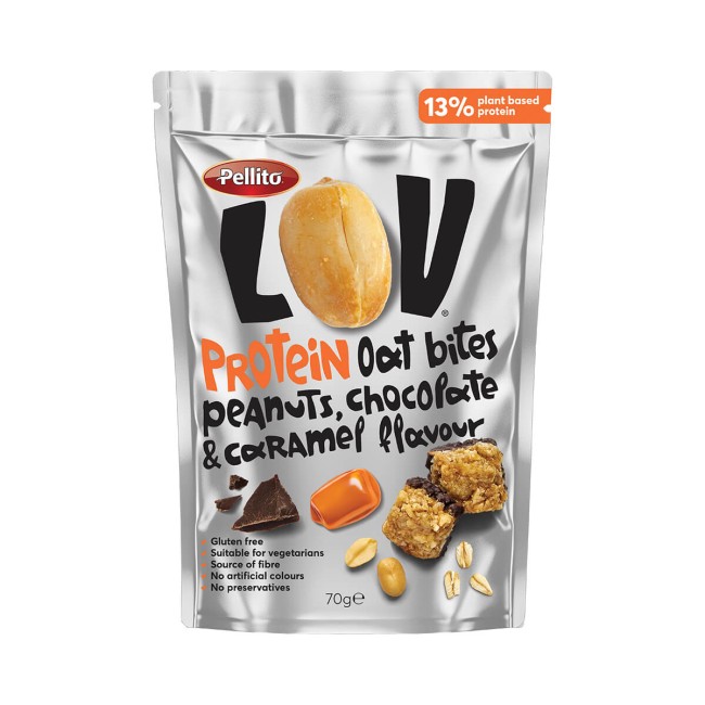 Pellito Lov Bites Peanuts Καραμέλα & Σοκολάτα Με Πρωτεϊνη 70g