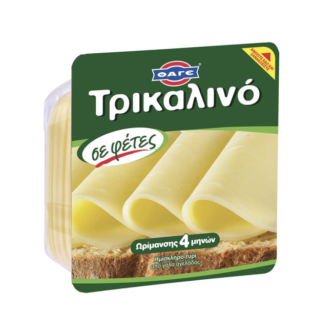 ΦΑΓΕ 200G ΤΡΙΚΑΛΙΝΟ ΦΕΤΕΣ Ημίσκληρο - Κασέρι σε Φέτες ΦΑΓΕ 200G ΤΡΙΚΑΛΙΝΟ ΦΕΤΕΣ Ημίσκληρο - Κασέρι σε Φέτες