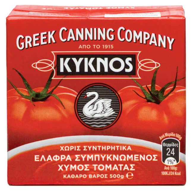 Κύκνος Ελαφρά Συμπυκνωμένος Χυμός Τομάτας 500gr