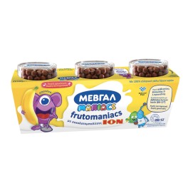 ΜΕΒΓΑΛ Frutomaniacs Επιδόρπιο Γιαουρτιού Με Μπανάνα και Σοκολατομπαλίτσες ΙΟΝ 3x140gr