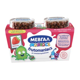 ΜΕΒΓΑΛ Frutomaniacs Επιδόρπιο Γιαουρτιού με Φράουλα και Σοκολατομπαλίτσες 2x140gr
