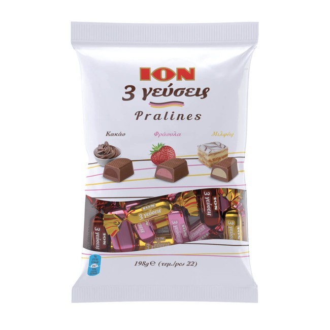 ΙΟΝ Σοκολατίνια Γεμιστά σε 3 Γεύσεις 198g