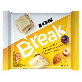 ΙΟΝ Break Σοκολάτα Λευκή με Ξηρούς Καρπούς 85gr