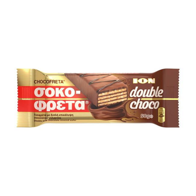 ΙΟΝ Σοκοφρέτα Γάλακτος Double Choco 50gr