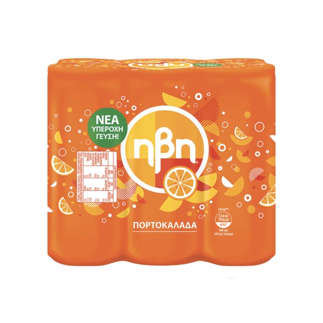 Ήβη Πορτοκαλάδα με Ανθρακικό 6x330ml