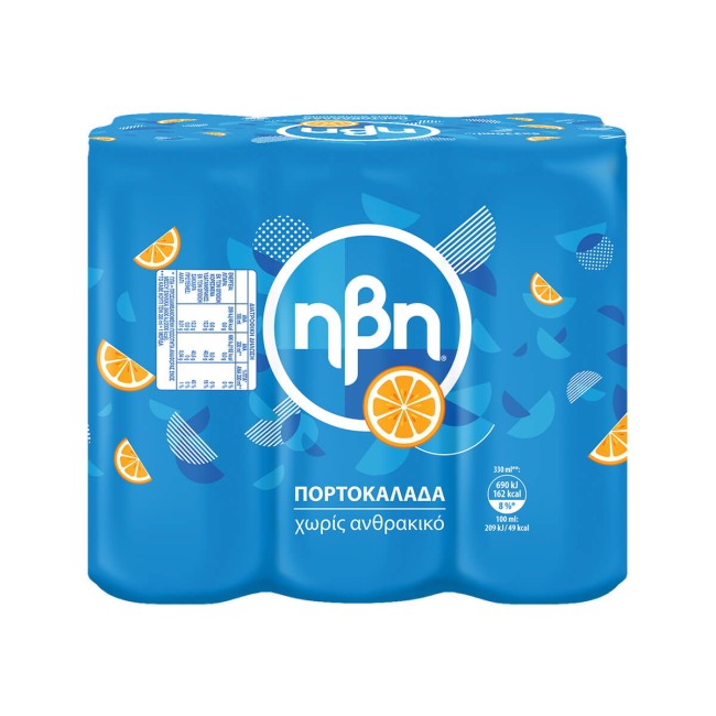 Ήβη Πορτοκαλάδα Χωρίς Ανθρακικό 6x330ml