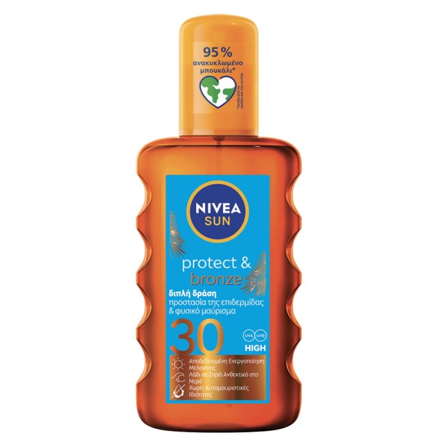 Nivea Sun Protect & Bronze Λάδι Ενεργοποίησης Μαυρίσματος SPF30 200ml