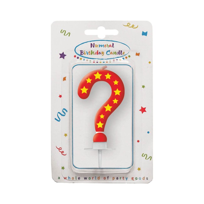 Decorata Κερί Γενεθλίων Με Αστέρια Ερωτηματικό