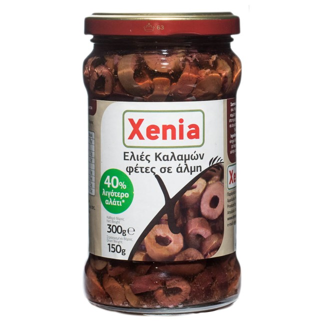 Xenia Ελιές Καλαμών Σε Φέτες 40% Λιγότερο Αλάτι 150g
