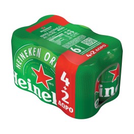 Heineken Μπύρα 330mlx4 +2 Δώρο