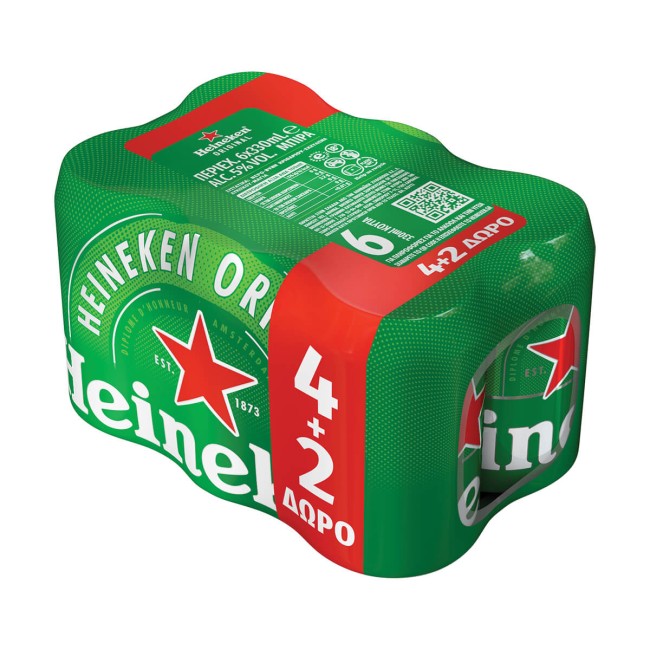 Heineken Μπύρα 330mlx4 +2 Δώρο