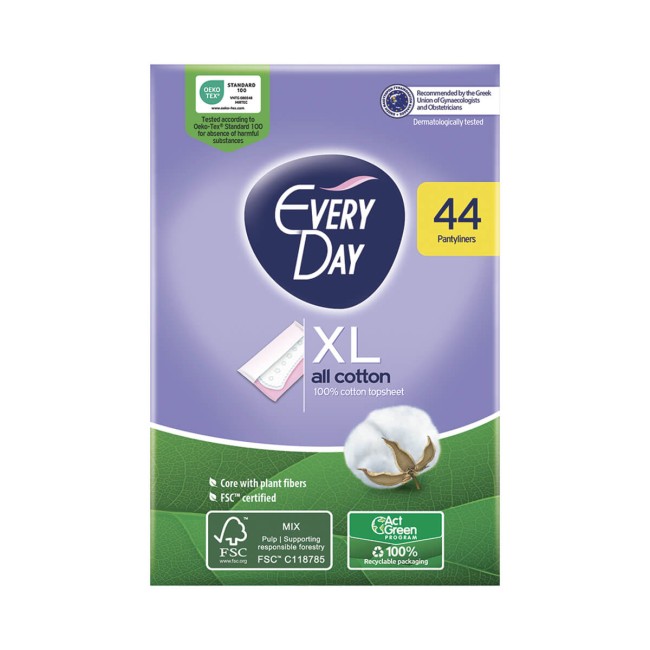 Everyday Σερβιετάκια All Cotton Extra Long Eco 44τμχ