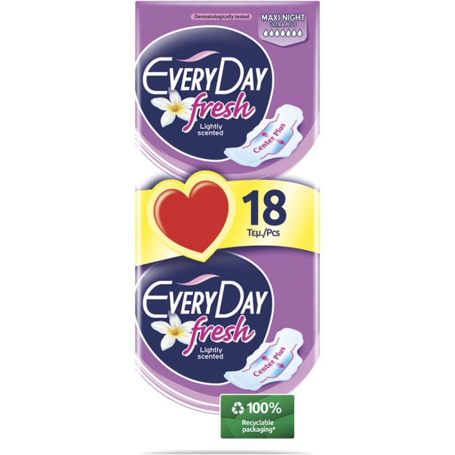 Everyday Σερβιέτες Ultra Plus Night Fresh Economy 18τμχ Everyday Σερβιέτες Ultra Plus Night Fresh Economy 18τμχ