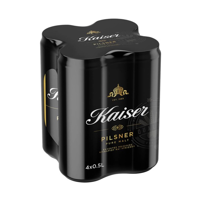 Kaiser Μπύρα Pilsner Κουτί 500ml 4pack Pils