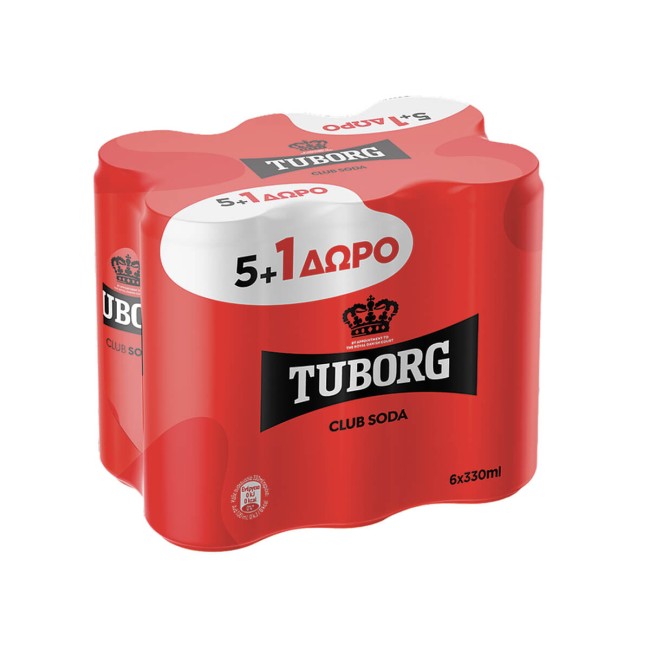 Tuborg Σόδα Κουτί 330ml 5+1 Δώρο Σόδα - Τόνικ
