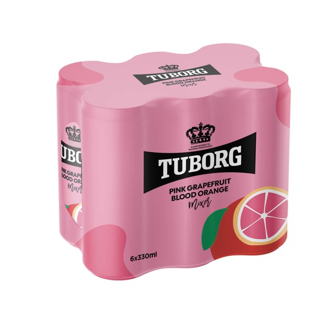 Tuborg Pink Grapefruit Σαγκουίνι κουτί 330ml 6pack Σόδα - Τόνικ