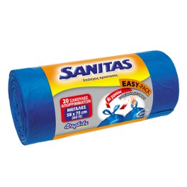 Sanitas Σακούλες Απορριμάτων Με Χερούλια Easy Pack Μεγάλες 20τμχ Sanitas Σακούλες Απορριμάτων Με Χερούλια Easy Pack Μεγάλες 20τμχ