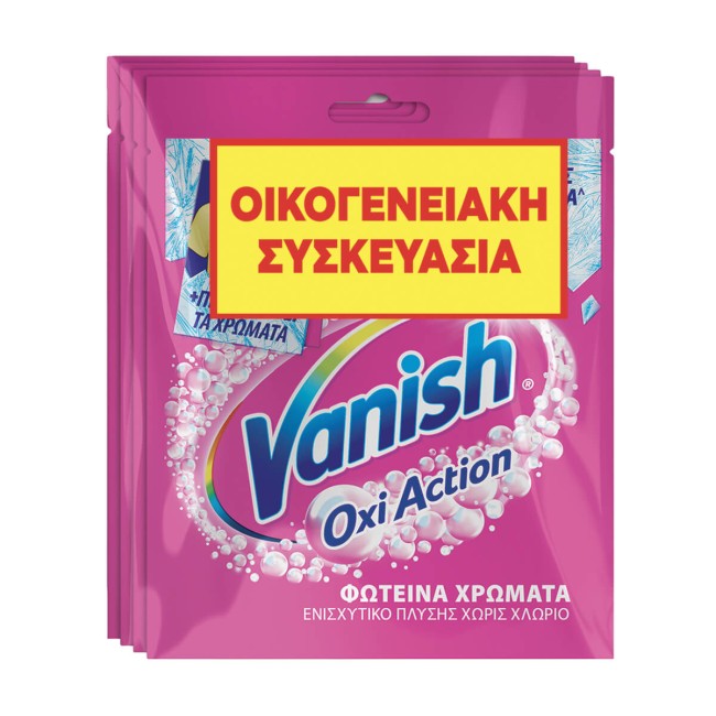 Vanish Oxi Action Pink Ενισχυτικό Πλύσης 4x30gr