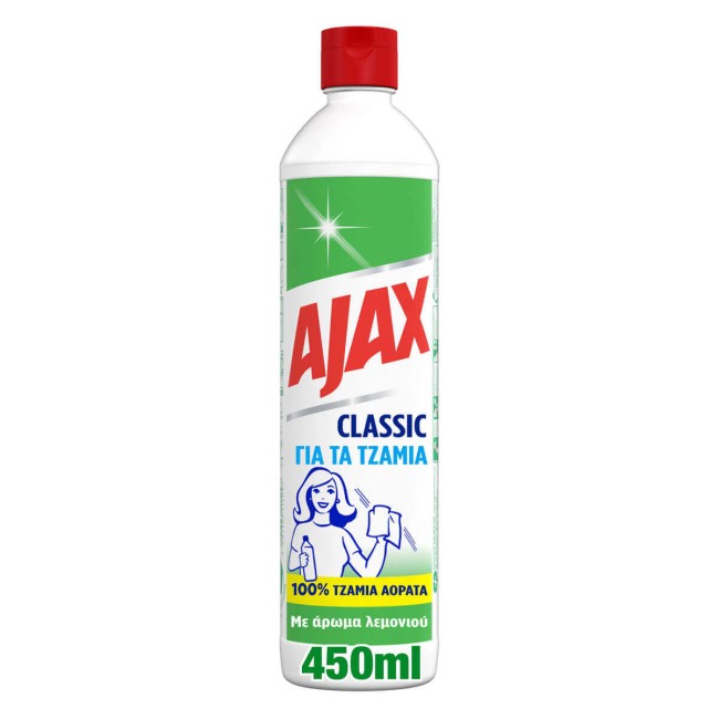 Ajax Υγρό για Τζάμια Λεμόνι 450ml