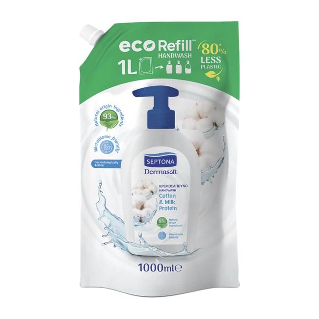 Septona Κρεμοσάπουνο Dermasfot Cotton & Milk Protein 1Lt