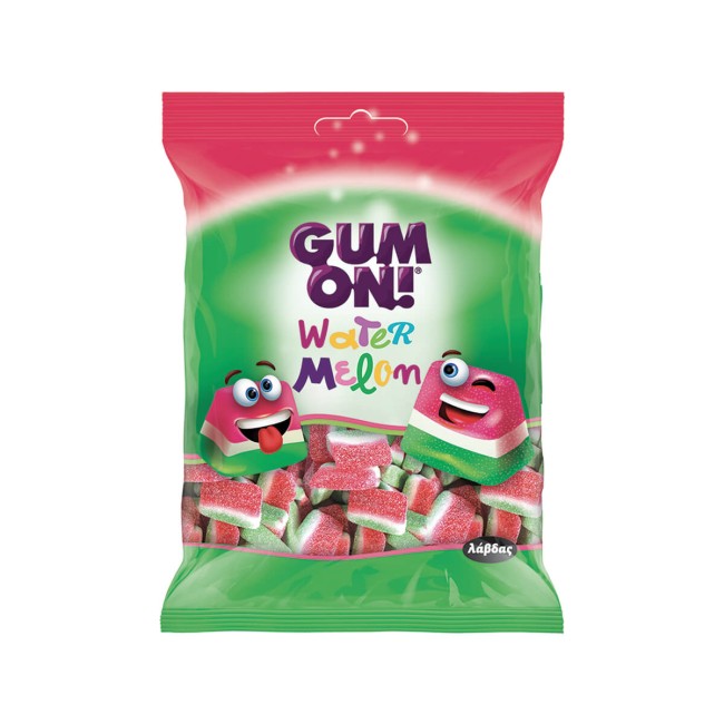 Λάβδας Ζελεδάκια Gum On Sour Φέτες Καρπούζι 80gr