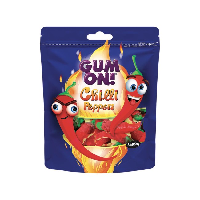 Λάβδας Ζελαδάκια Gum On Chilli Peppers 80gr