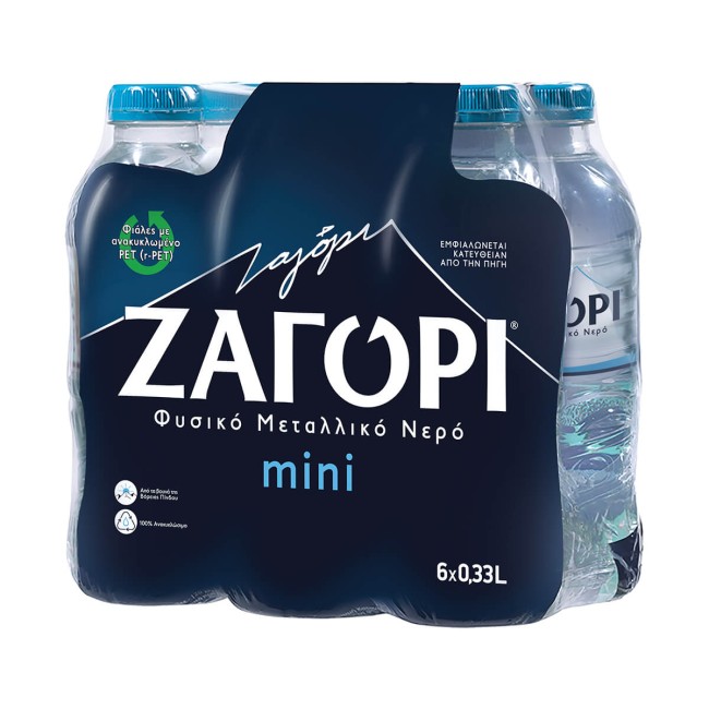 Ζαγόρι Μεταλλικό Νερό 6x330ml Επιτραπέζια - Μεταλλικά