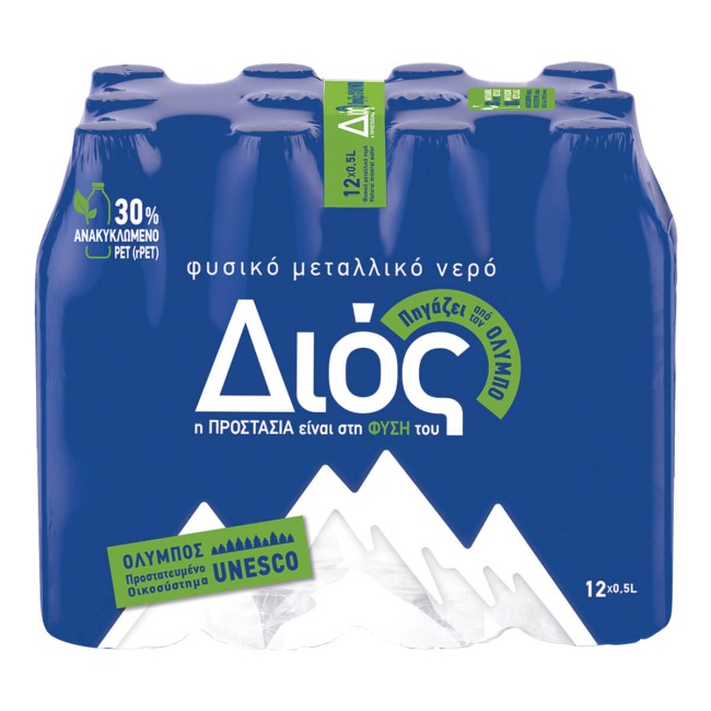 Διός Φυσικό Μεταλλικό Νερό R-Pet 12x500ml