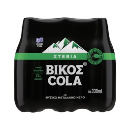 Βίκος Cola Αναψυκτικό Με Στέβια 6x330ml