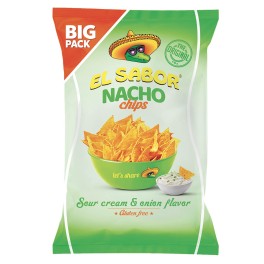 El Sabor Nachos Chips Sour Cream & Onion 180gr