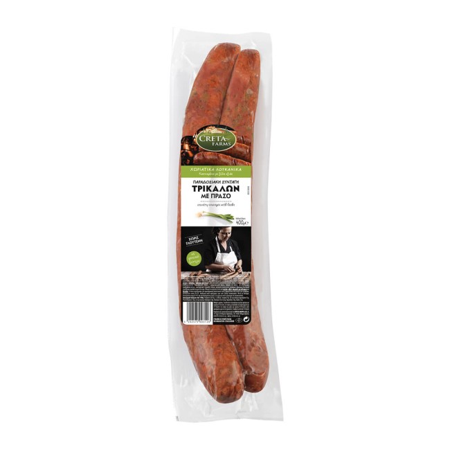 Creta Farms Λουκάνικα Χωριάτικα Με Πράσο 400gr