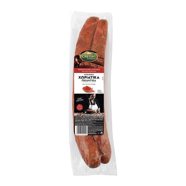 Creta Farms Λουκάνικα Χωριάτικα Πικάντικα Χωρίς Γλουτένη 400g