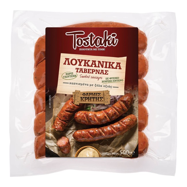 Creta Τostaki Λουκάνικα Λουκάνικα Ταβέρνας 500gr