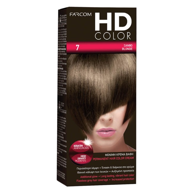 HD COLOR 60ml Ν.7 ΞΑΝΘΟ Βαφές Μαλλιών