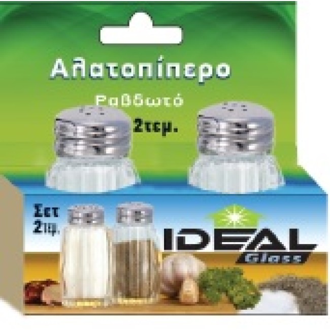 Novatex Μπουκάλια Αλατοπίπερου Ραβδωτά 2τμχ