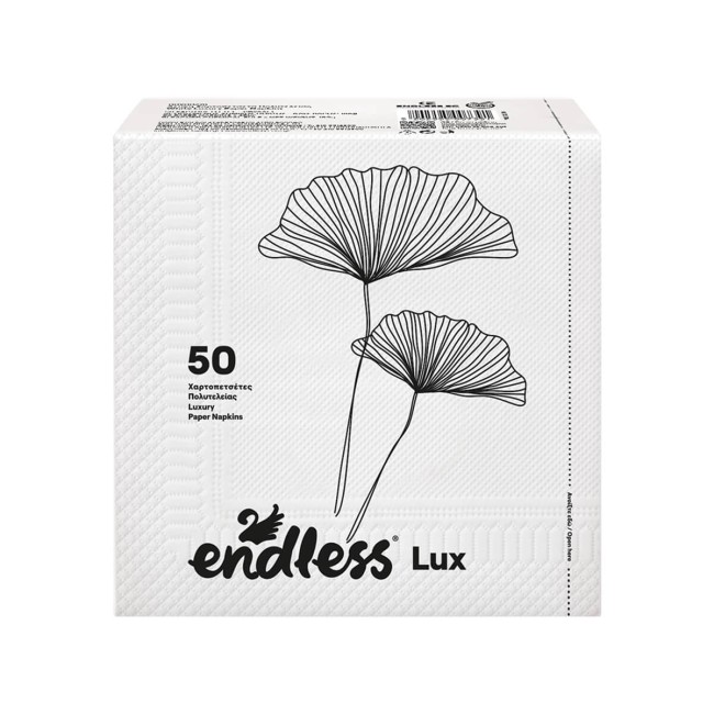 Endless Lux Χαρτοπετσέτα Λευκή 33x33 50 φύλλα