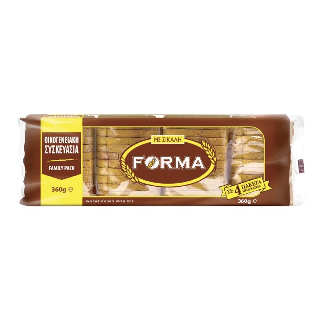 Forma Φρυγανιές Σίκαλης Οικογενιακή Συσκευασία 360gr