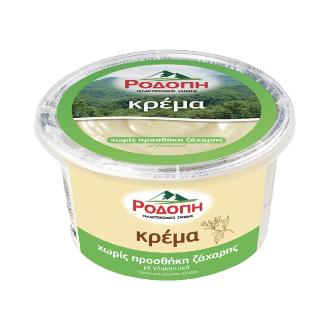 Ροδόπη Κρέμα Βανίλια Χώρις Ζάχαρη 160gr
