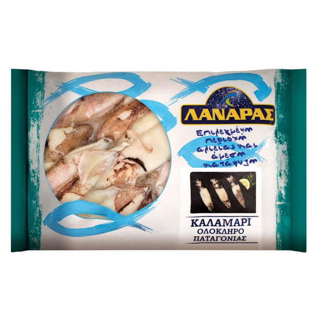 Καλαμάρια Ολόκληρα Παταγονίας Σακούλα I.Q.F  595gr