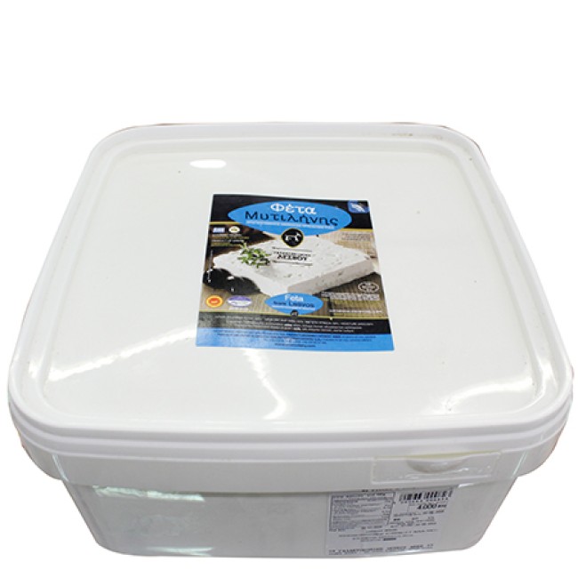 Μυτιλήνης Τυρί Φέτα Μερίδες Τάπερ 4kg