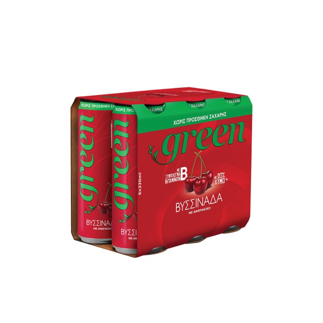 Green Βυσσινάδα με Ανθρακικό 6x330ml