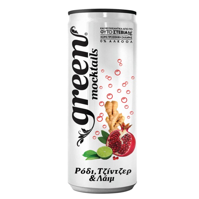 Green Mocktails Pomegranate Ginger & Lime 330ml
